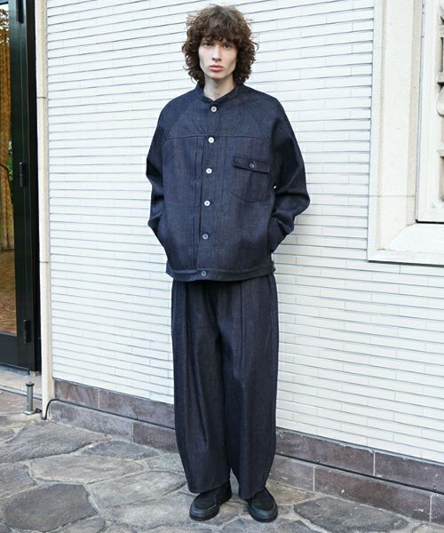 VU / ヴウdenim stand collar work jakect [DEEP BLUE] vu-blu-008