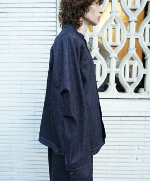 VU / ヴウdenim stand collar work jakect [DEEP BLUE] vu-blu-008