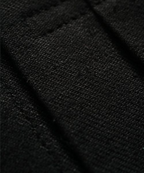 VU / ヴウstand collar work jakect silk linen [BLACK] vu-blu-008