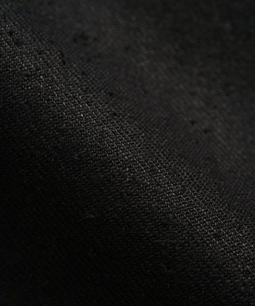 VU / ヴウstand collar work jakect silk linen [BLACK] vu-blu-008