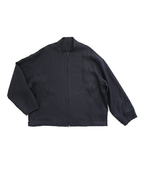 VU / ヴウzip stand collar blouson linen [NAVY] vu-blu-009