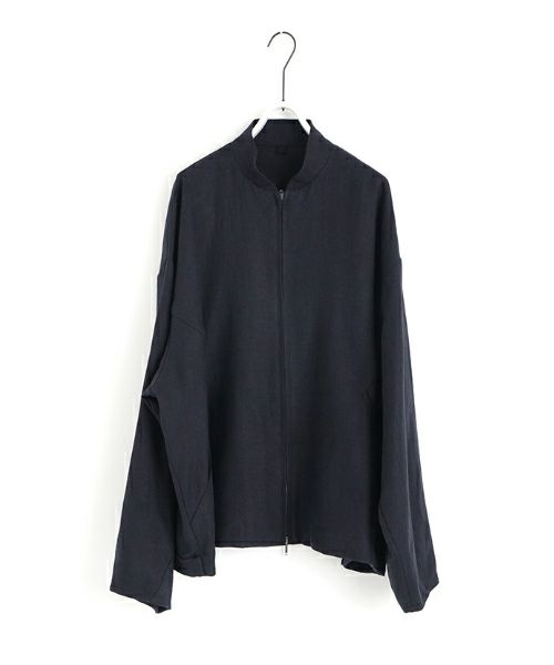 VU / ヴウzip stand collar blouson linen [NAVY] vu-blu-009