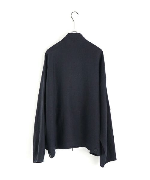 VU / ヴウzip stand collar blouson linen [NAVY] vu-blu-009