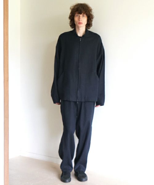 VU / ヴウzip stand collar blouson linen [NAVY] vu-blu-009