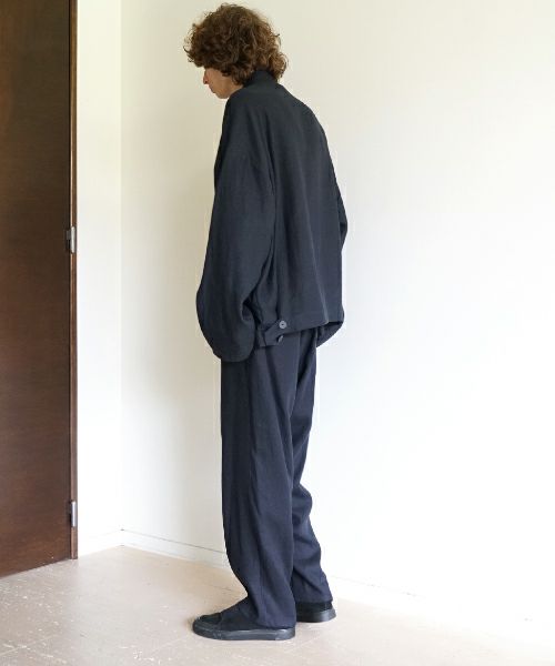 VU / ヴウzip stand collar blouson linen [NAVY] vu-blu-009