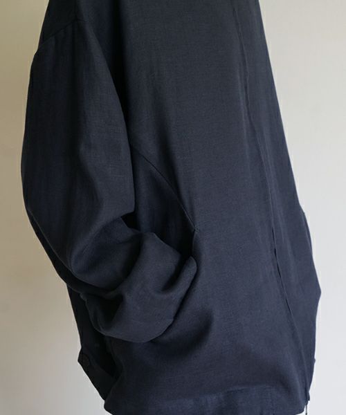 VU / ヴウzip stand collar blouson linen [NAVY] vu-blu-009