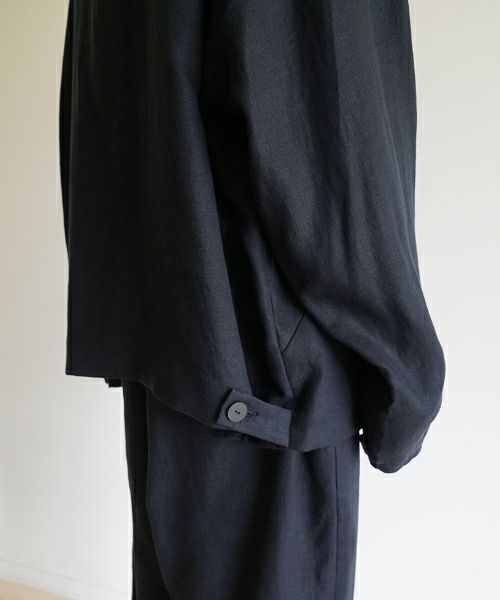 VU / ヴウzip stand collar blouson linen [NAVY] vu-blu-009