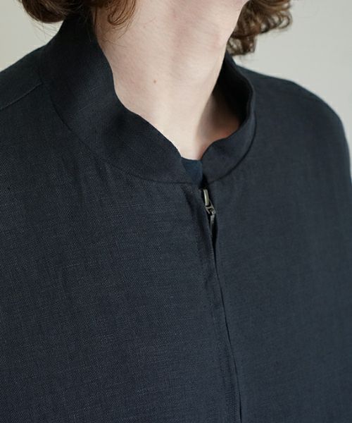 VU / ヴウzip stand collar blouson linen [NAVY] vu-blu-009