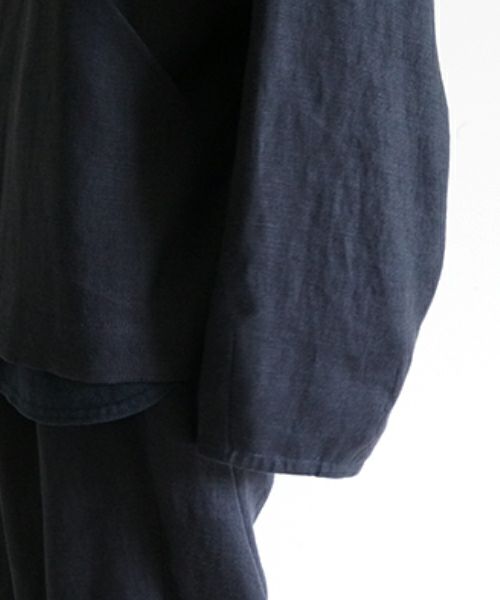 VU / ヴウzip stand collar blouson linen [NAVY] vu-blu-009