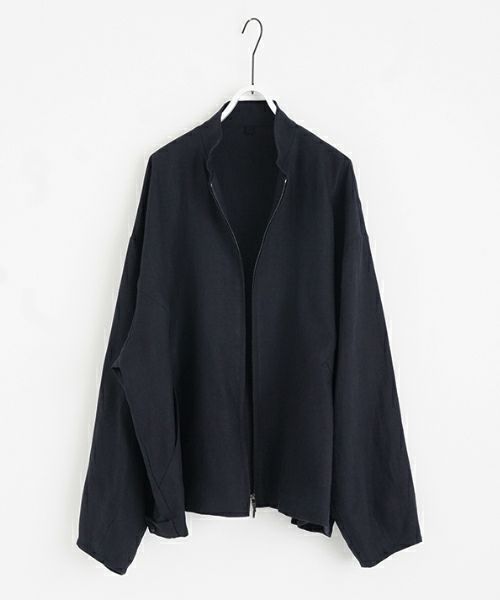 VU / ヴウzip stand collar blouson linen [NAVY] vu-blu-009