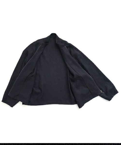 VU / ヴウzip stand collar blouson linen [NAVY] vu-blu-009