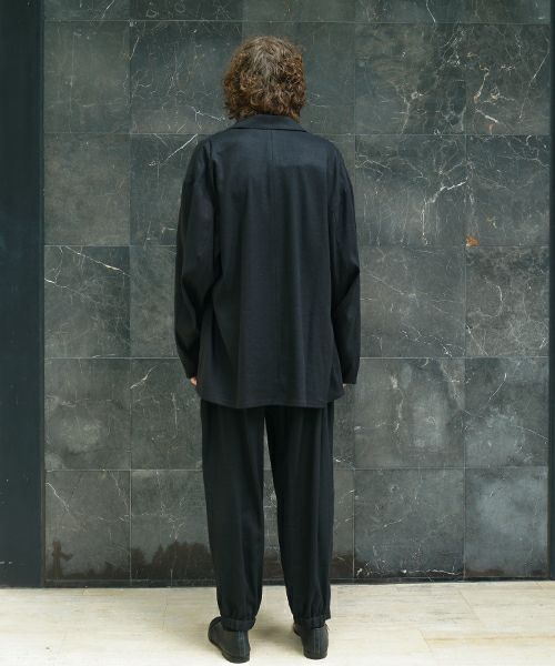 VU / ヴウ 3 button Jacket silk linen [BLACK] vu-jkt-008