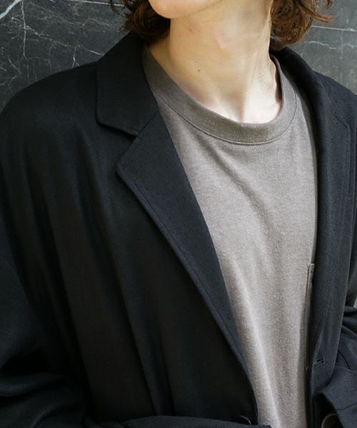 VU / ヴウ 3 button Jacket silk linen [BLACK] vu-jkt-008