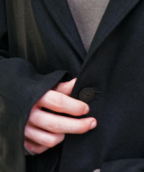 VU / ヴウ 3 button Jacket silk linen [BLACK] vu-jkt-008