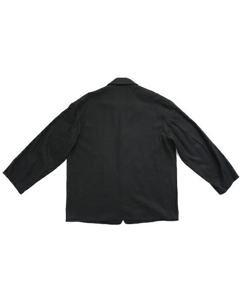 VU / ヴウ 3 button Jacket silk linen [BLACK] vu-jkt-008
