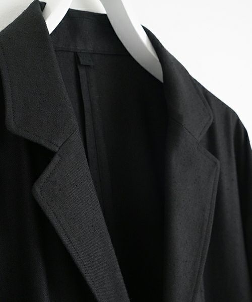 VU / ヴウ 3 button Jacket silk linen [BLACK] vu-jkt-008