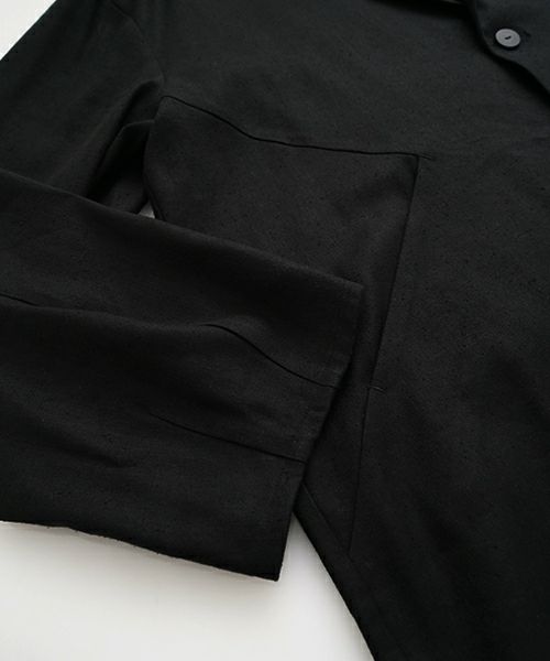 VU / ヴウ 3 button Jacket silk linen [BLACK] vu-jkt-008