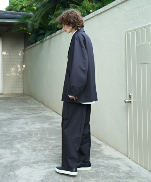 VU / ヴウ 3 button Jacket cotton silk linen [NAVY] vu-jkt-008