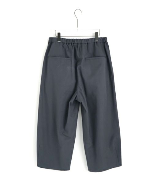 VU / ヴウtuck wide cropped pants finx cotton [GRAPHITE] vu-pnt-012