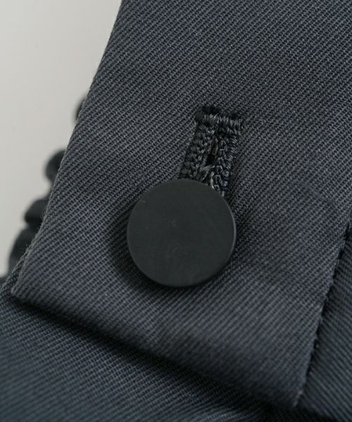 VU / ヴウtuck wide cropped pants finx cotton [GRAPHITE] vu-pnt-012