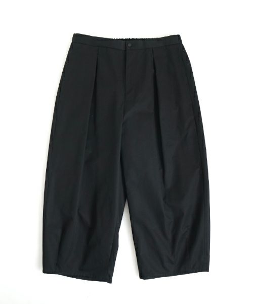 VU / ヴウtuck wide cropped pants finx cotton [BLACK] vu-pnt-012