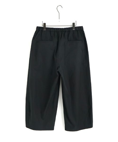 VU / ヴウtuck wide cropped pants finx cotton [BLACK] vu-pnt-012