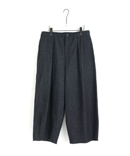 VU / ヴウdenim tuck wide cropped pants [DEEP BLUE] vu-pnt-012