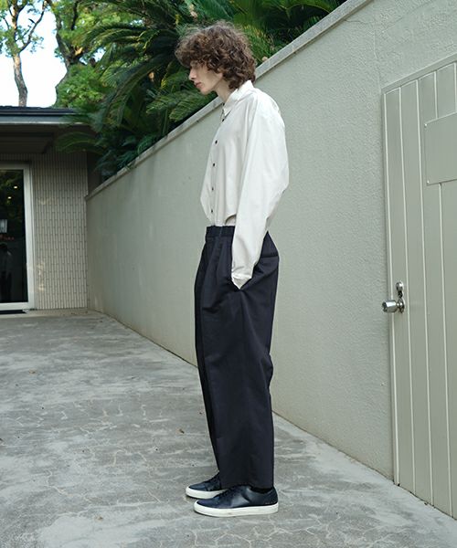 VU / ヴウtailar pants cotton silk linen [NAVY] vu-pnt-013
