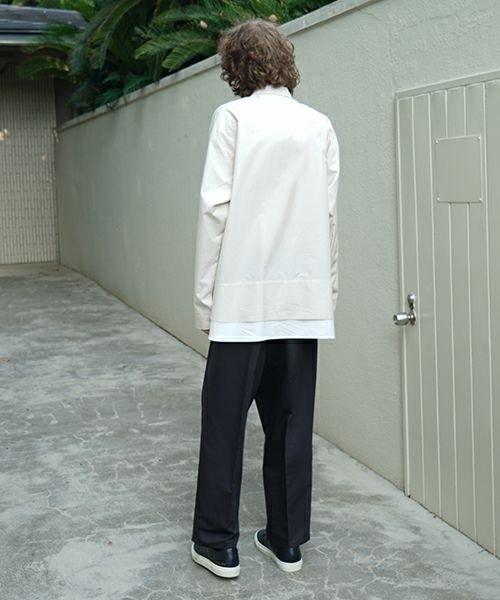 VU / ヴウtailar pants cotton silk linen [NAVY] vu-pnt-013