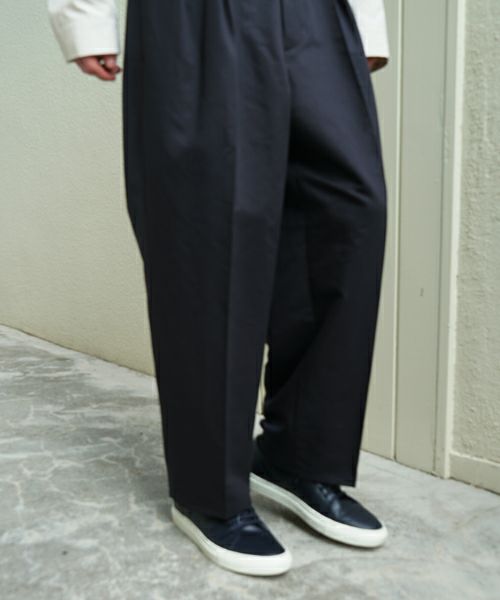 VU / ヴウtailar pants cotton silk linen [NAVY] vu-pnt-013