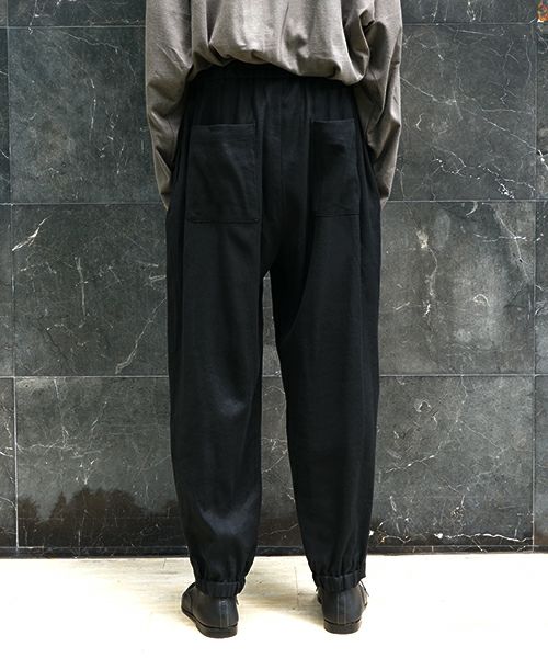VU / ヴウeasy tapered pants silk linen [BLACK] vu-pnt-008