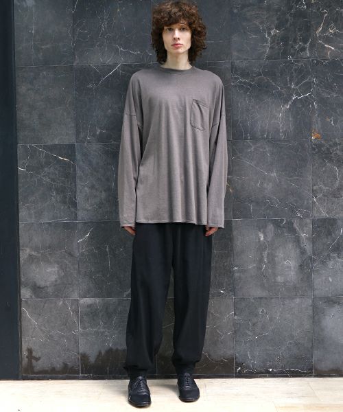 VU / ヴウeasy tapered pants silk linen [BLACK] vu-pnt-008