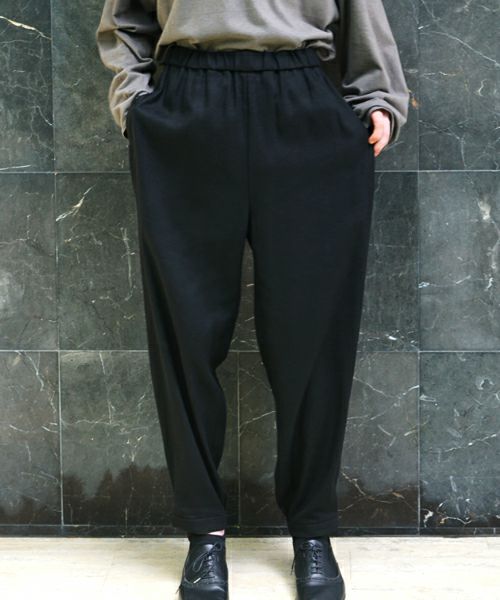 VU / ヴウeasy tapered pants silk linen [BLACK] vu-pnt-008