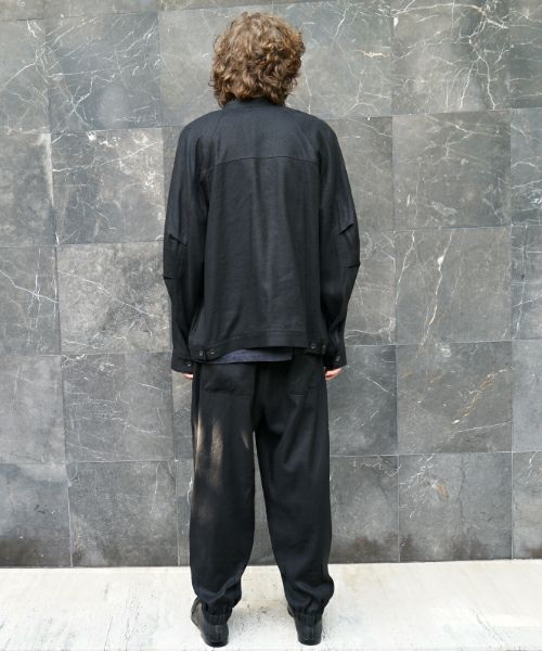 VU / ヴウeasy tapered pants silk linen [BLACK] vu-pnt-008
