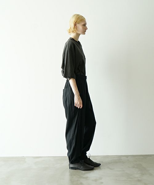 VU / ヴウeasy tapered pants silk linen [BLACK] vu-pnt-008