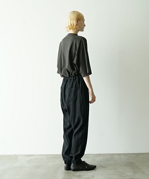 VU / ヴウeasy tapered pants silk linen [BLACK] vu-pnt-008