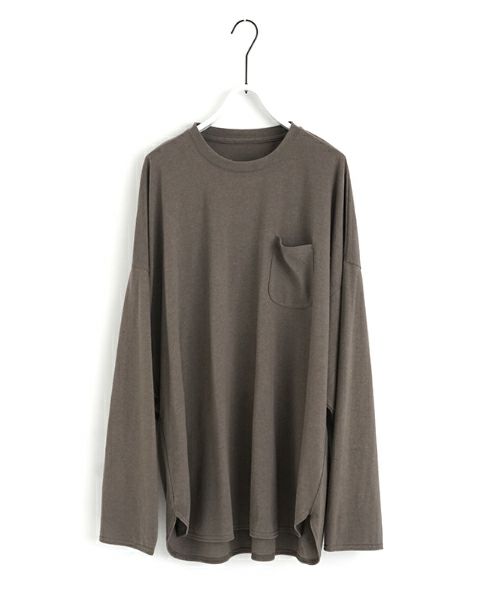 VU / ヴウbasic long t-shirt hemp cotton [CHARCOAL］vu-cut-013