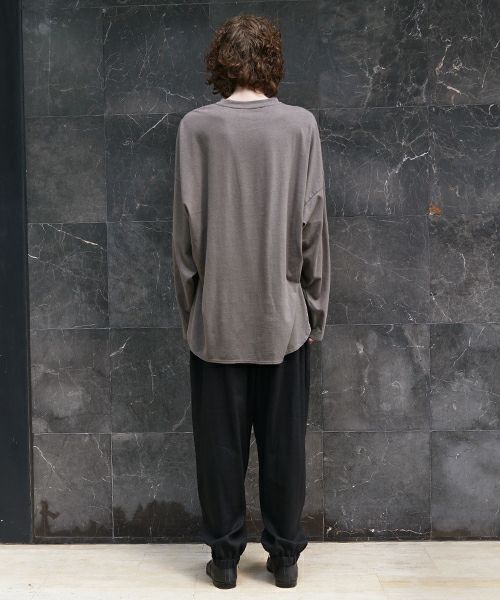 VU / ヴウbasic long t-shirt hemp cotton [CHARCOAL］vu-cut-013
