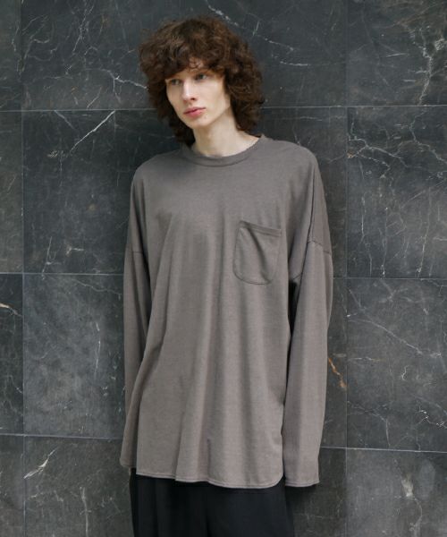 VU / ヴウbasic long t-shirt hemp cotton [CHARCOAL］vu-cut-013