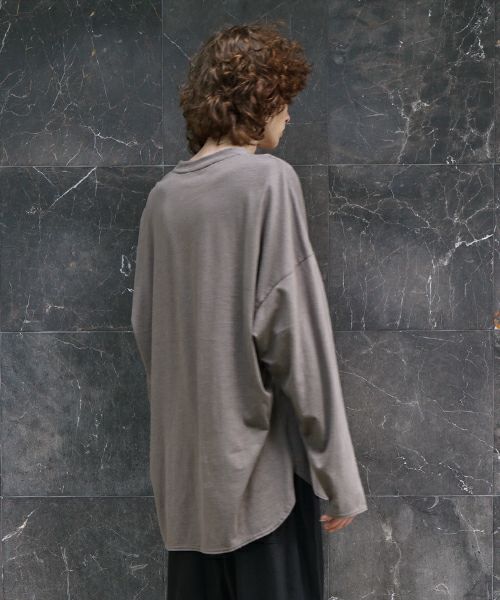 VU / ヴウbasic long t-shirt hemp cotton [CHARCOAL］vu-cut-013