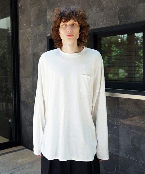 U / ヴウbasic long t-shirt hemp cotton [OFF WHITE］vu-cut-013