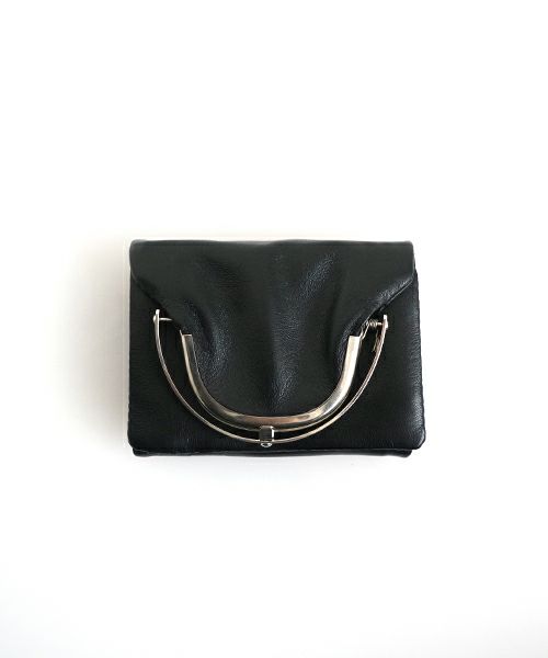 ED ROBERT JUDSONエド ロバート ジャドソンframe trifold wallet[B01SEWL-72LD/lambskin 050 black]フレームハーフウォレット サイフ